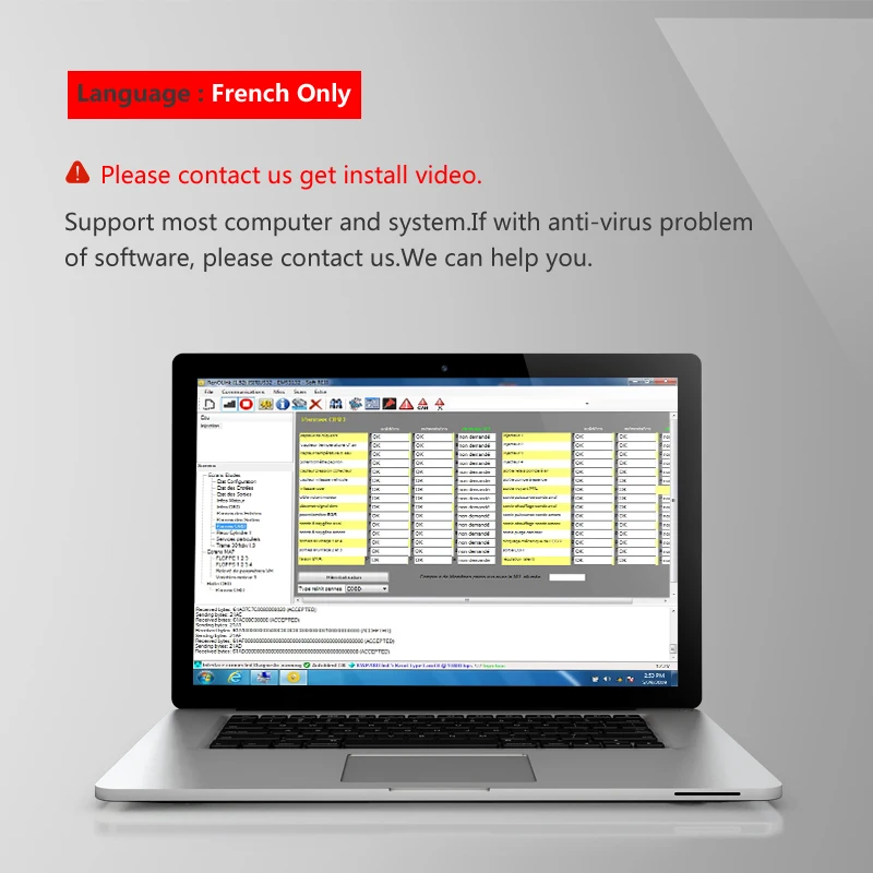 Renolink OBD2 для Renault ECU программист программное обеспечение V1.52 французский язык ECU сброс подушки безопасности сброс ECM Программирование Eprom чтение