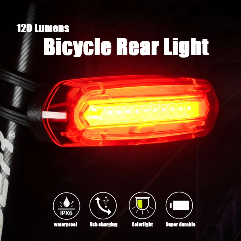 

Durable Bike Taillight Skillful Manufacture Mountain Bicycle Rear Lighting USB Rechargeable Night Cycling Bike Induction Lamp