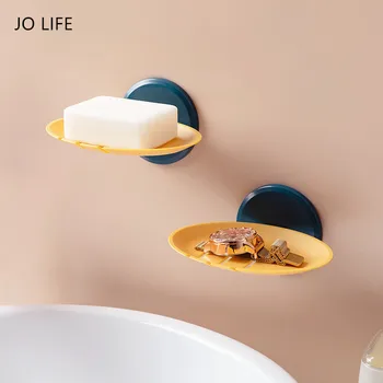 

JO LIFE Wall-mounted Soap Rack Bathroom Shower Sponge Storage Holder Tray Suction Cup Soap Box