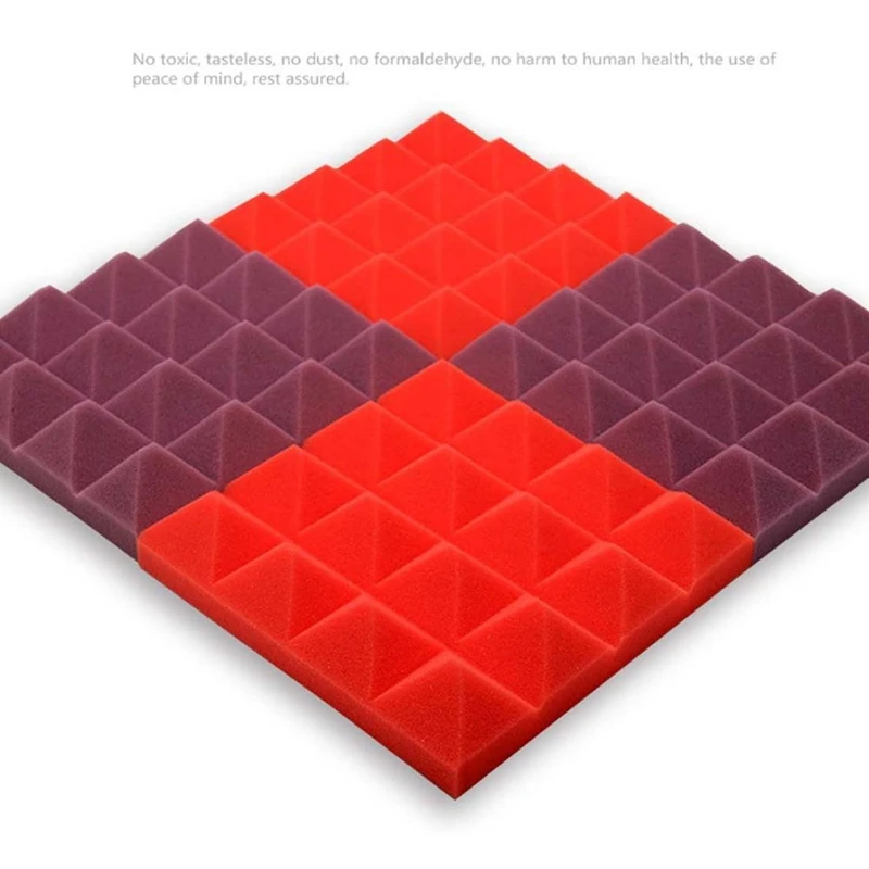25X25X5 см Звукоизоляционная губка, акустическая пенная панель, Звукопоглощающая студия Ktv, звук для домашнего декора, художественная спальня, ванная комната, гостиная