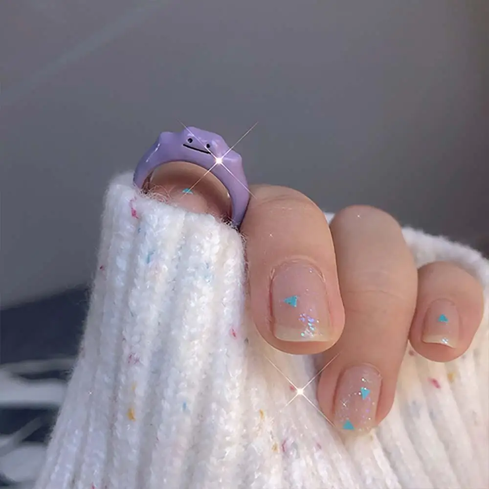 Korean Open Rings Dreamy Purple Cute Smiley Monster Ring Women Girls Fashion Jewelry - Image 5