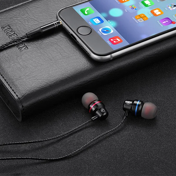 Black Проводная гарнитура EARDECO, наушники-вкладыши для телефона, бас-сабвуфер, стерео наушники для Xiaomi, huawei, samsung, iPhone с микрофоном - Цвет: Black