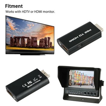 

AMS-2Pcs PS2 to HDMI o Video Cable Converter Adapter with 3.5mm o Output Monitor