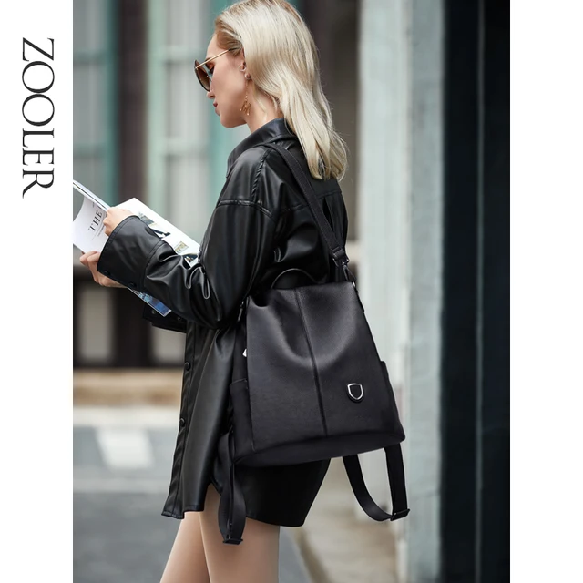 ZOOLER рюкзак женский кожаный COW leather backpack Women Genuine Leather bags  bagpack backpacks сумка женская 2021 travel Bolsa 2