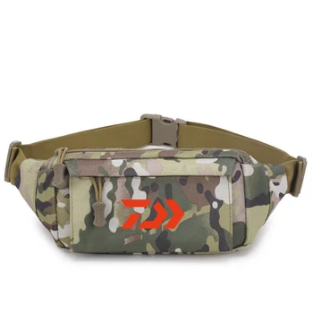

Camouflage Daiwa Waterproof Canvas Fishing Bag Multi-Purpose Outdoor Bag Reel Lure Bags Canvas Fishing Tackle Bag Waist Pocket