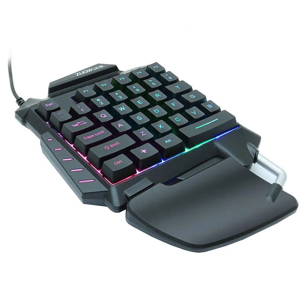 Игровая мембранная клавиатура ZUOYA G92 с одной рукой 35 клавиш эргономичная игровая