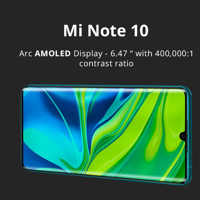 Глобальная версия Xiaomi Mi Note 10 6GB 128GB 108MP Penta камера Смартфон Snapdragon 730G 5260mAh Большая 30W быстрая зарядка