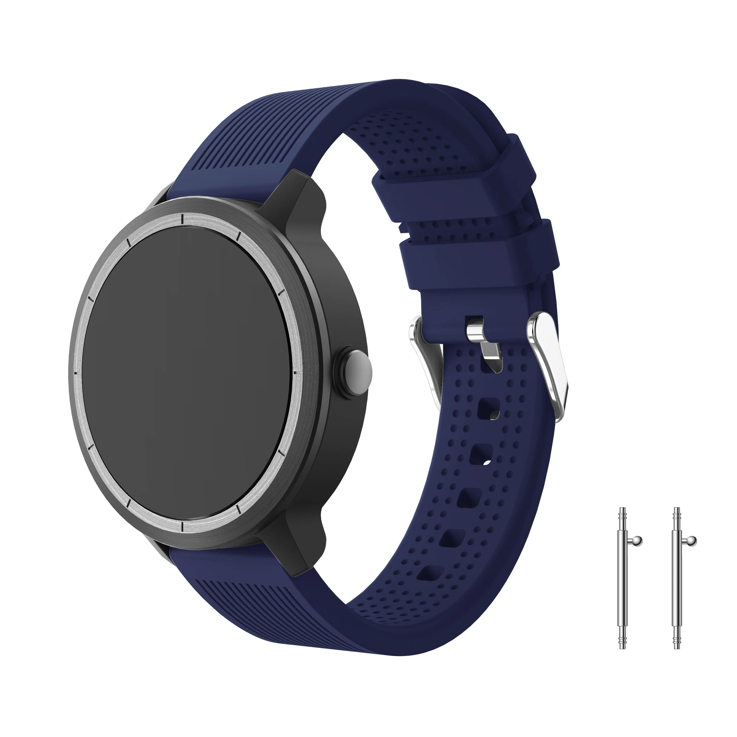 Yayuu полосатый силиконовый быстросъемный ремешок для samsung gear S2 Classic/Galaxy Watch 42 мм/Active 2(40 мм) универсальный ремешок - Цвет: Dark blue