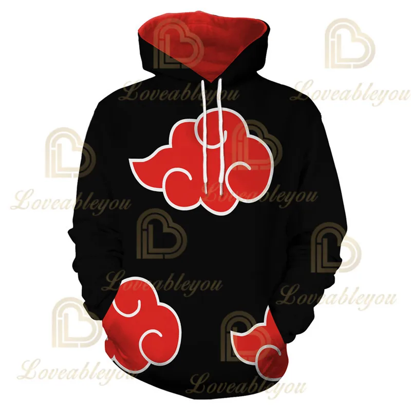 

2020 New Naruto Anime Hoodies 3D Men Sudadera Sasuke Autumn Harajuku Kakashi 3D Cartoon Print Men's Hoodies Sweatshirt Custom