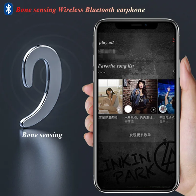 Бизнес беспроводные bluetooth наушники костного зондирования модные с микрофоном