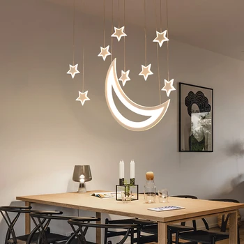

Moon and Star shape lighting For dinning Room Suspendsion Lighting Fixtures warmth and emotional appeal
