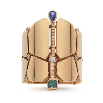 

2020 New Princess Jewelry Luxury Big Ring For Women Party Daily Wedding Engagement Rose Gold Color statement Rings Fine Bijoux