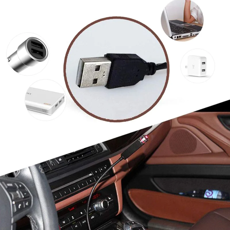 Автомобильный USB звездный потолочный светильник, светильник на крышу, романтичный Ночной светильник, атмосферное украшение_ WK