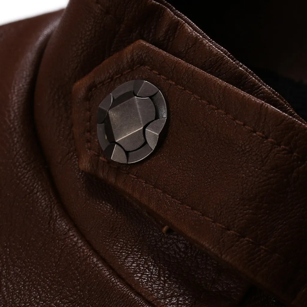 Мужская кожаная куртка, новая стильная модная Куртка jaqueta de couro masculino, пальто из чистой кожи, Классические одноцветные удобные пальто deri ceket