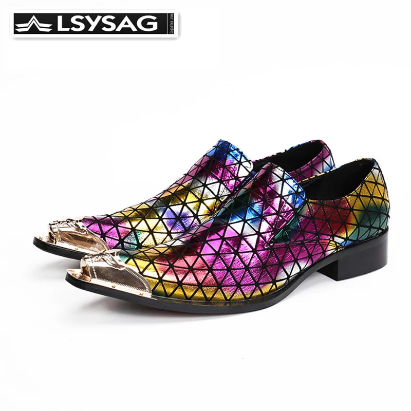 Новинка модная разноцветная Мужская Роскошная обувь для вечеринок модельные