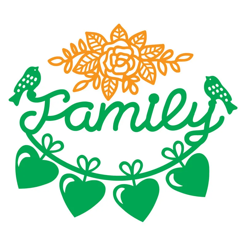 Eastshape Family Flower Banner Metal Cutting Dies New 2019 for Craft Scrapbooking Embossing Stencil DIY Card Decoration | Дом и сад