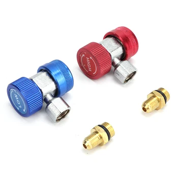 

2pcs R134A High Low Pressure Quick Connector Coupler Bearing Extractor Removal Kit Air Conditioning Refrigerant Adapter