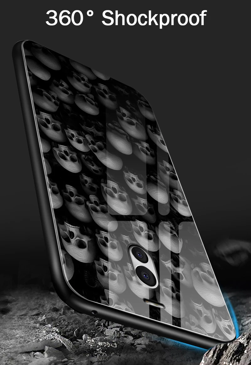 Для Meizu M5 M6 M8 M9 Примечание 16th плюс противоударный жесткий чехол для iPhone 5S, se, 6, 6 S, 7, 8 Plus XR XS макс. закаленное стекло для мобильного телефона
