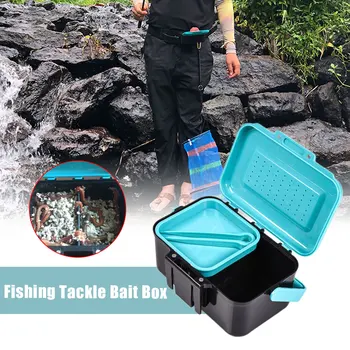 

Portable Lure Bait Storage Case Worm Fishing Tackle Live Bait Container Box