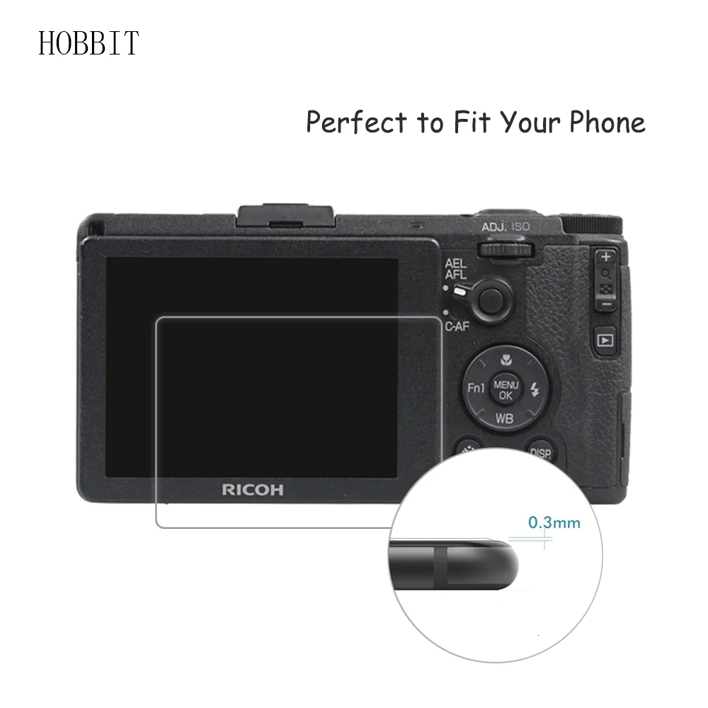 2 упаковки для цифровой камеры Ricoh GR/GR Mark II/GR2 0,3 мм 9H прозрачная защитная пленка из закаленного стекла для ЖК-экрана