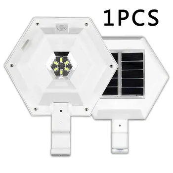 

Solar Power Outdoor Walled Light Lamp Waterproof LED Human Body Induction Lamp Warm White Light Park House Garden Doorway
