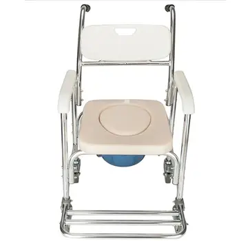 

Multi-function 4 in 1 Multifunctional Aluminum Elder People Disabled People Pregnant Women Commode Chair Bath Chair White