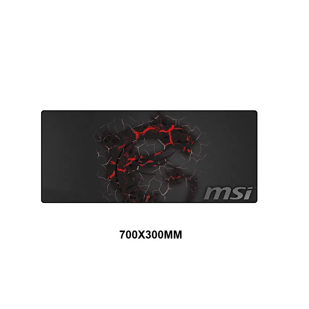 300x700x3mm MSI коврик для мыши большой XXL геймер Противоскользящий резиновый коврик игровой коврик для мыши к клавиатуре ноутбук скорость мыши мышь стол игровые коврики - Цвет: 300x700x3mm