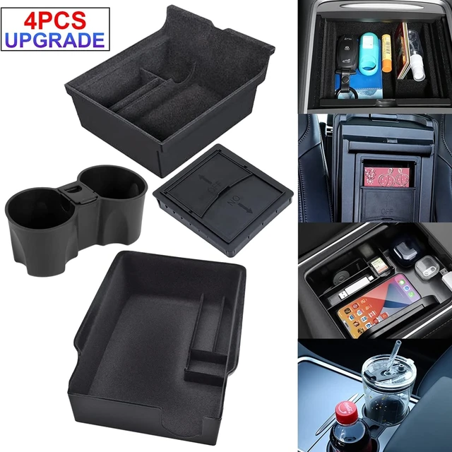 Inserto Portabicchieri Tesla Inserti Portabicchieri In Silicone Per Tesla Model 3 Highland 2024 | Supporto Tazza Anti-rovesciamento | TPE Resistente Organizer Auto