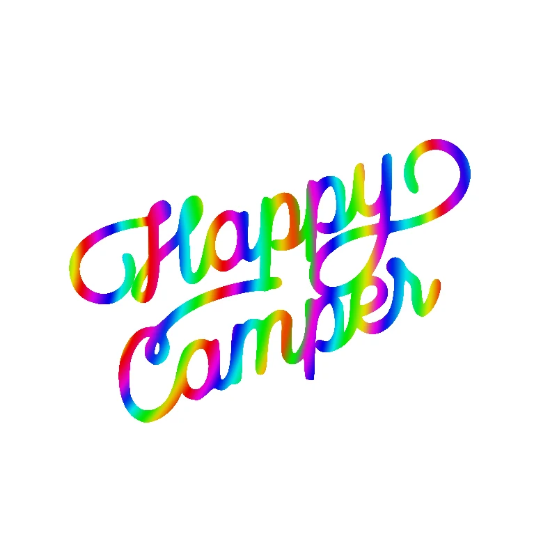 

Happy Camper Letters Car Sticker Automobiles Motorcycles Exterior Accessories Vinyl Decals for Honda Lada Bmw Audi Jeep Boat VW
