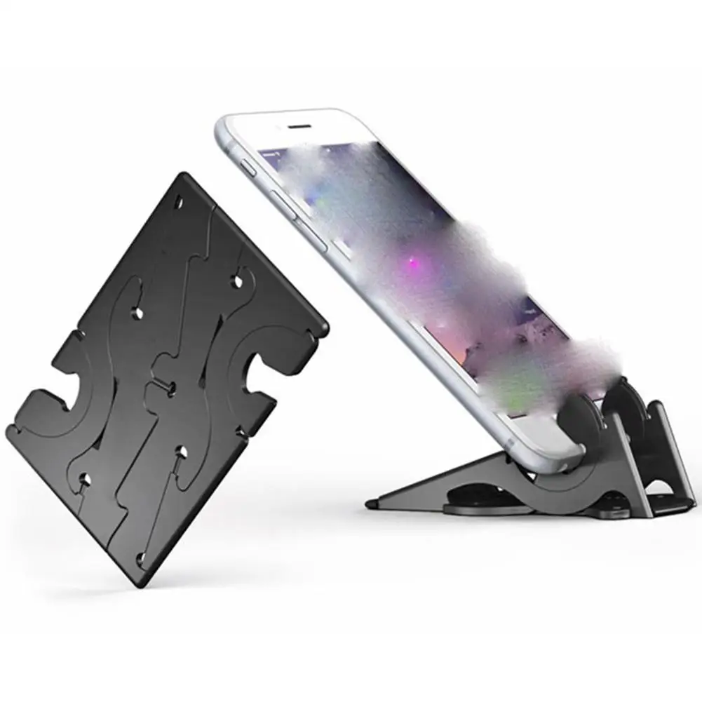 Cell Phone Tablet Stand Universal Foldable Pocket Sized Plastic V