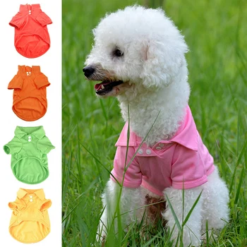 

Summer Small Dogs Shirt Candy Color T-shirt For Dogs Creative POLO Jerseys For Dogs Puppy Pet Clothing Supplies High Quality