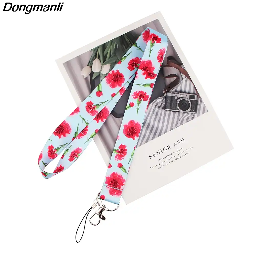 P5758 Dongmanli Цветочные ремешки для ключей шейный ремешок карт значок тренажерного