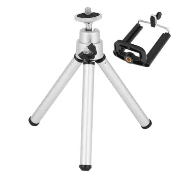 

Mini Metal Tripod Collapsible Tabletop Tripod Stand for Photo Selfie Universal Support Phone DV SLR Cameras with 1/4 Screw