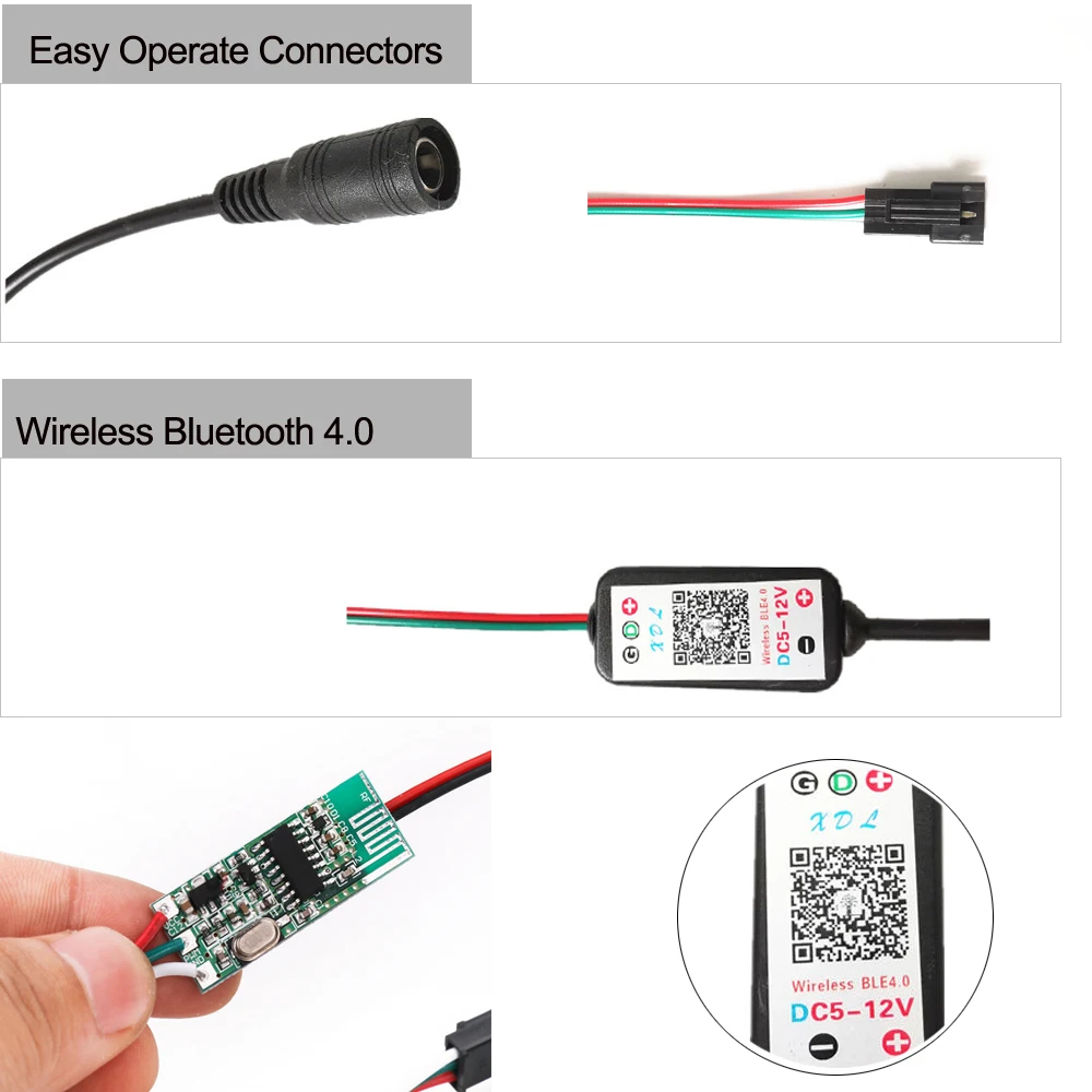 DC5-12V Bluetooth Музыка Смарт волшебный цвет WS2812B WS2811 светодиодные полосы контроллер