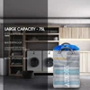 Collapsible Fabric Laundry Hamper with Ring Aluminum Handle for Easy Carry Portable Washing Bin Folding Clothes Bag 2