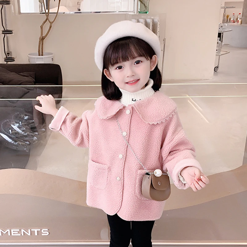 outdoor coats Denim Jacket for Baby Kids Girl Spring Autumn Jean Coat for Babi Girls Full Sleeve Lace Collar Casual Solid Outerwear lightweight quilted jacket