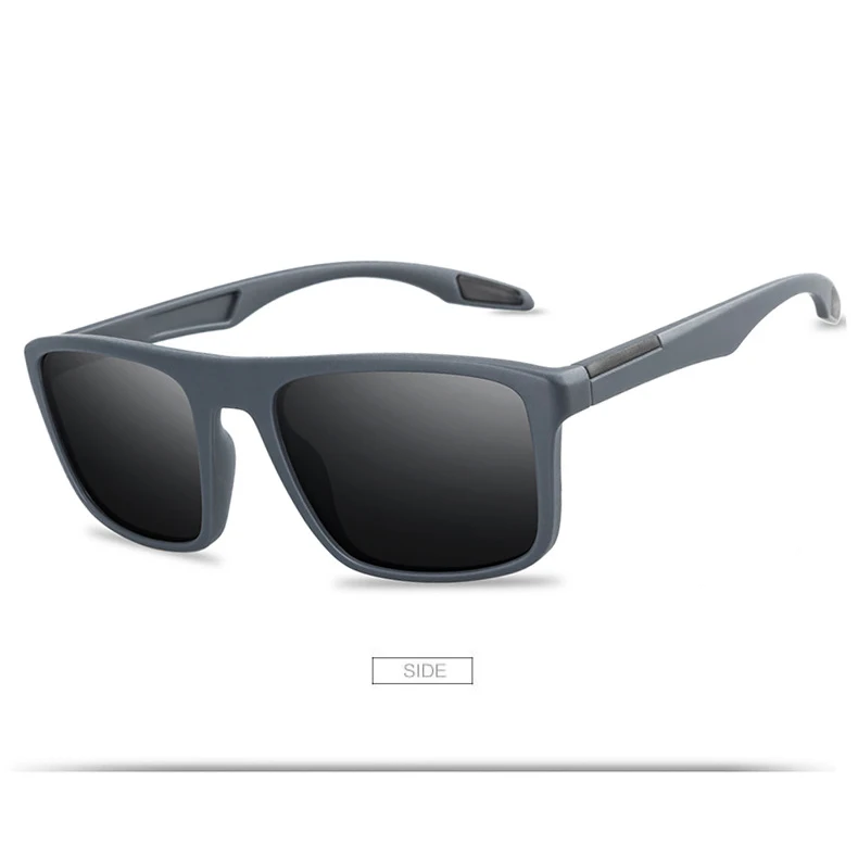 TOYEARN New Classic Vintage Polarized Sunglasses Men Fashion Brand Designer Driving Goggle Sun Glasses For Male UV400 - Цвет линз: Gray Black