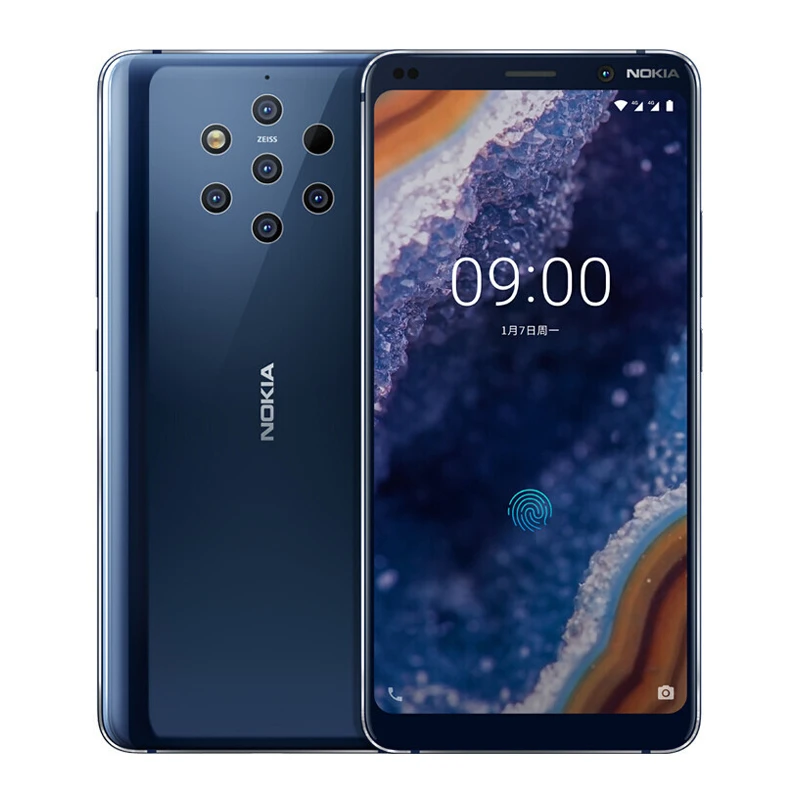 Nokia 9 Pureview 5,99 дюймов мобильный телефон 6 ГБ 128 ГБ отпечатков пальцев Snapdragon 845 Восьмиядерный NFC Android Мобильные телефоны