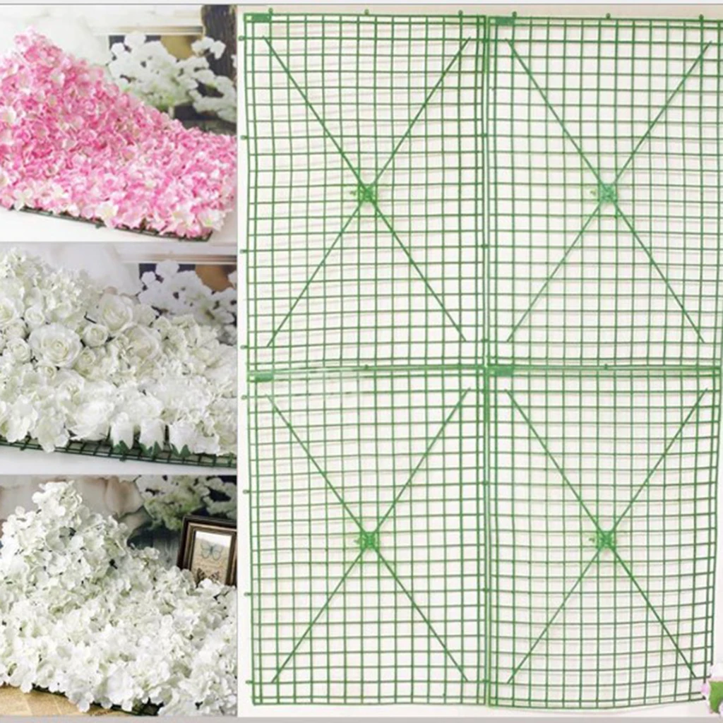 Flower Wall Plastic Panel Grid Frame for DIY Wedding Party Floral Backdrop Decor