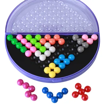 

Classic Puzzle Pyramid Plate IQ Pearl Logical Mind Game Educational Toys For Children Pyramid Beads Puzzle Brain Teaser