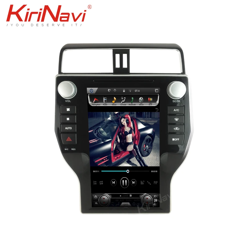 KiriNavi вертикальный экран Tesla style 14 ''1 Din Android автомобильный Dvd мультимедийный плеер Автомобильный Радио авто gps навигация для Toyota Prado