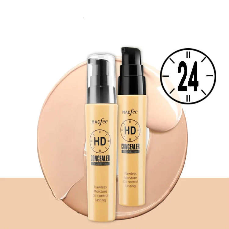 

Liquid foundation for 24 hours concealing light not easy to remove makeup natural concealing lasting waterproof