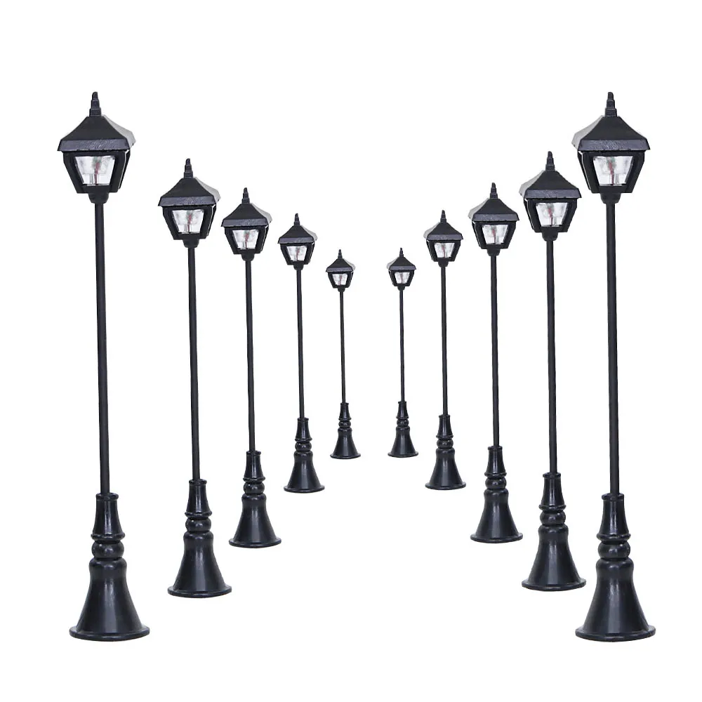 

Миниатюрный уличный фонарь HO N Scale, садовый светильник для поезда, железной дороги, ландшафтный пейзаж, 12 В