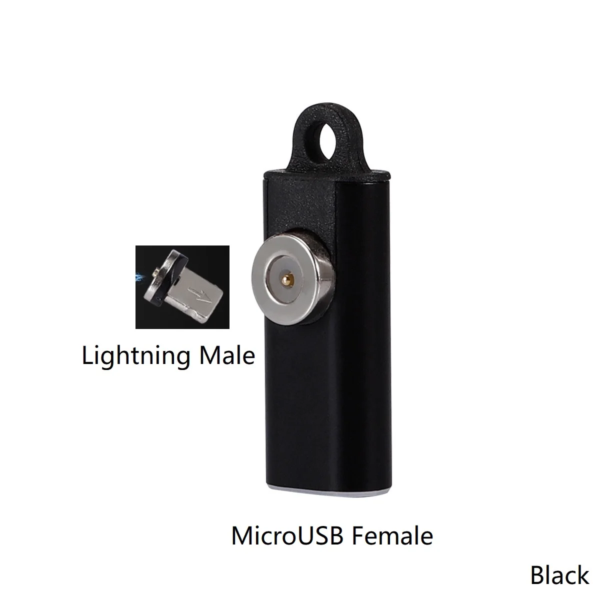 Магнитный адаптер type-C для зарядки L Tip для смартфонов и планшетов с интерфейсом Micro-USB, USB-C и Lightning iProduct, Huawe - Цвет: Black M to L