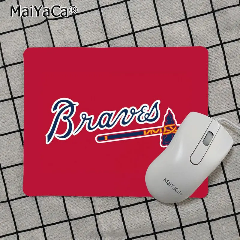 Maiya высокое качество подвеска Atlanta Braves прочный резиновый коврик для мыши коврик Лидер продаж подставка под руку мышь