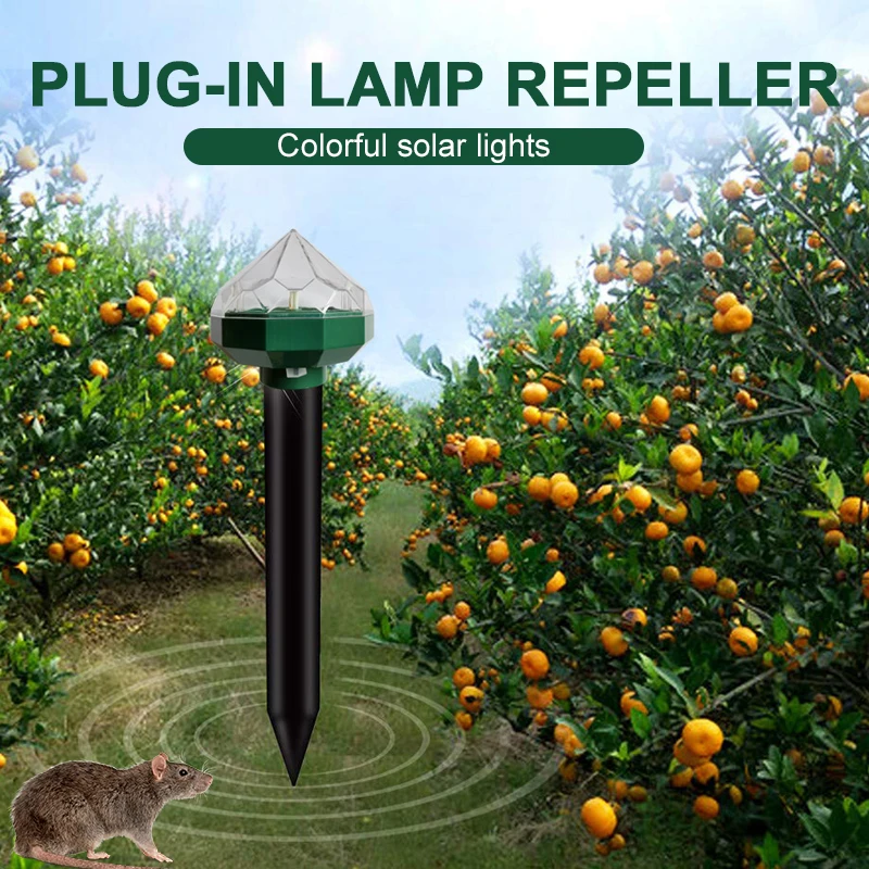 Solar Light 1.2V 80MA 400-800(HZ) Outdoor Yard Garden Rodent Control Garden Light Solar Repeller Insect Animal Gopher