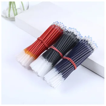 

100pcs Gel Ink Refill 0.5mm Ballpoint Bullet Needle Tip Black Blue Red Color Pen Refills Cartridge Office School A6225