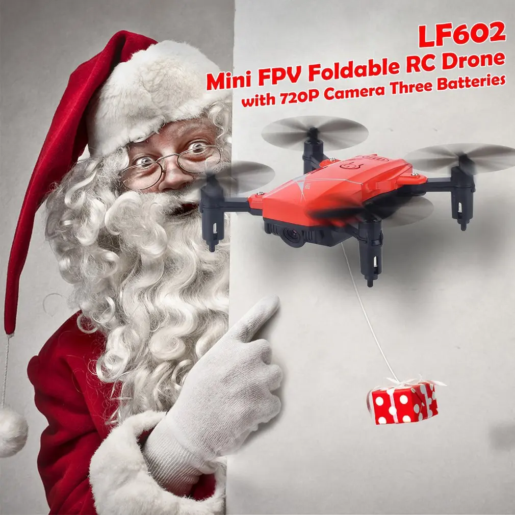 LF602 2,4G мини FPV складной RC Квадрокоптер с 720P HD Wifi камера жеста селфи высота удержания 3 батареи