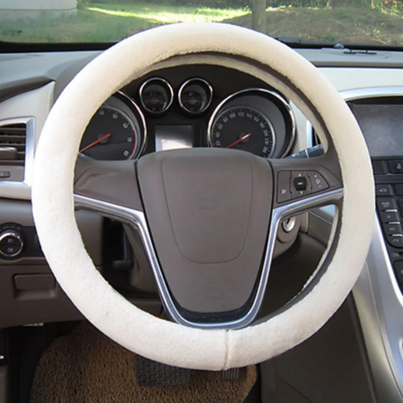 Currency зимняя теплая имитация меха крышка рулевого колеса для рулевого колеса автомобиля 36 см/38 см размер рулевого колеса держать теплая накладка