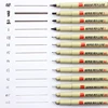 Pigment Liner Micron Ink Marker Pen 0.05 0.1 0.2 0.3 0.4 0.5 0.6 0.8  01 02 03 Different Tip Black Fineliner Sketching Pens ► Photo 2/5